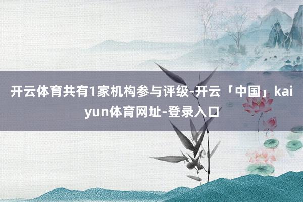开云体育共有1家机构参与评级-开云「中国」kaiyun体育网址-登录入口