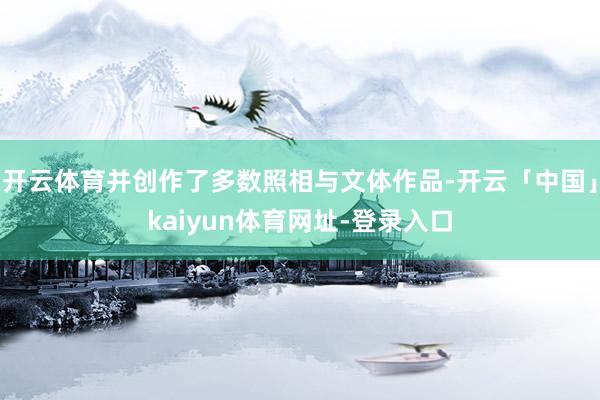 开云体育并创作了多数照相与文体作品-开云「中国」kaiyun体育网址-登录入口