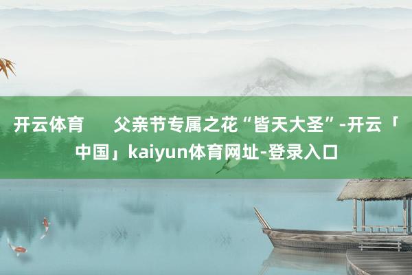 开云体育 父亲节专属之花“皆天大圣”-开云「中国」kaiyun体育网址-登录入口