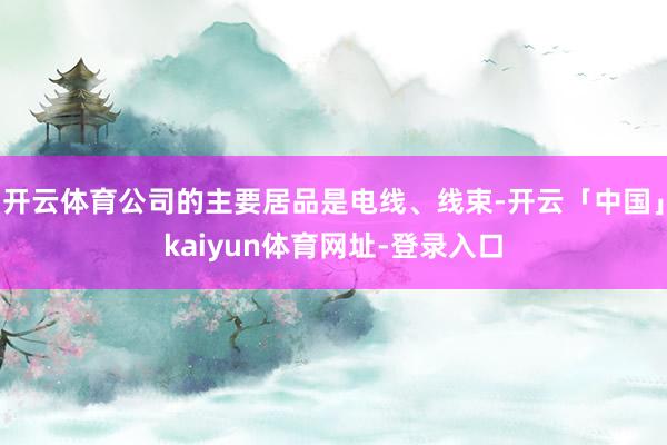 开云体育公司的主要居品是电线、线束-开云「中国」kaiyun体育网址-登录入口