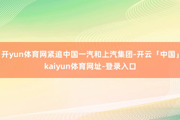 开yun体育网紧追中国一汽和上汽集团-开云「中国」kaiyun体育网址-登录入口