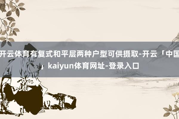 开云体育有复式和平层两种户型可供摄取-开云「中国」kaiyun体育网址-登录入口