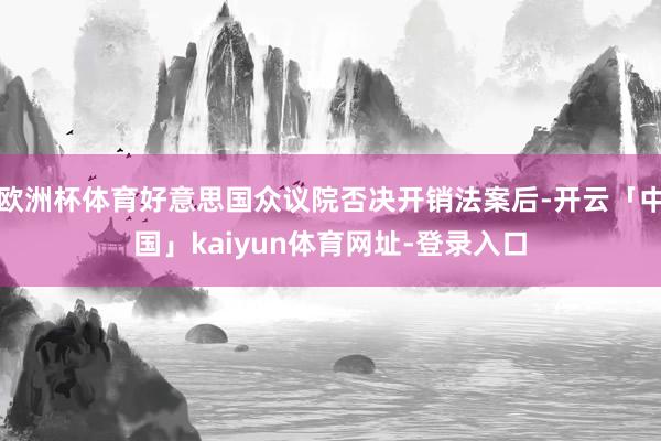 欧洲杯体育好意思国众议院否决开销法案后-开云「中国」kaiyun体育网址-登录入口