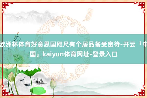 欧洲杯体育好意思国咫尺有个居品备受宽待-开云「中国」kaiyun体育网址-登录入口