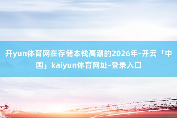 开yun体育网在存储本钱高潮的2026年-开云「中国」kaiyun体育网址-登录入口