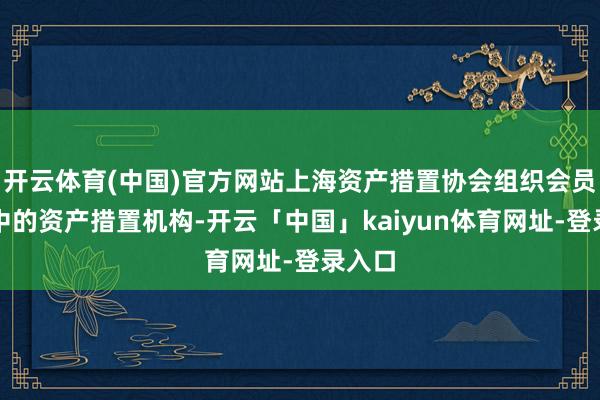 开云体育(中国)官方网站上海资产措置协会组织会员单元中的资产措置机构-开云「中国」kaiyun体育网址-登录入口